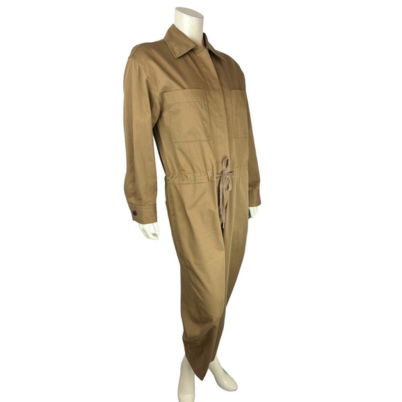 MM Lafleur Carr Utility Jumpsuit Size M Eco Chino Cargo Pockets Button Medium - Picture 2 of 8